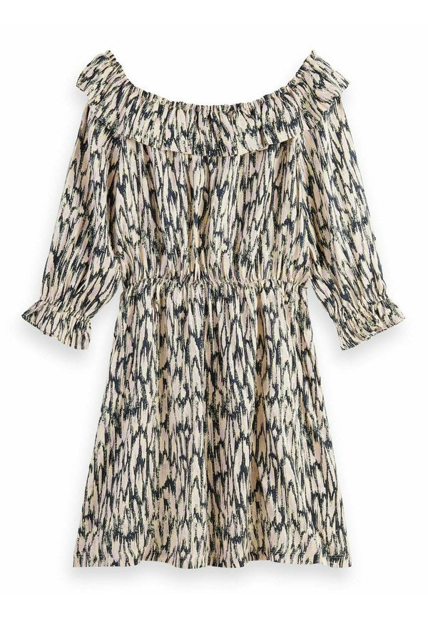Scotch & Soda OFF SHOULDER FRILLED SMOCK