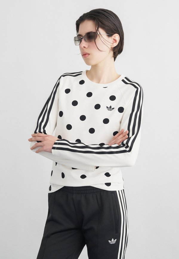 adidas Originals POLKA DOT SLIM - Long sleeved top - off-white