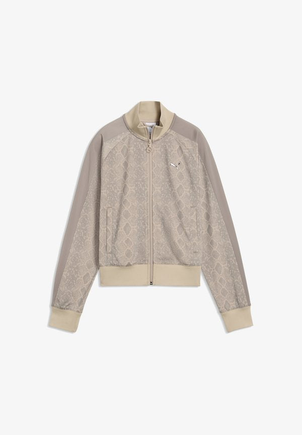 Puma T7 SNAKE AOP SHORT TRACK JACKET - Zip-up sweatshirt - mouse gray
