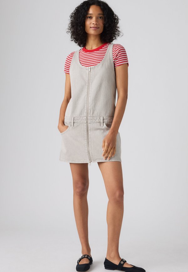 Levi's® MINI ZIP DRESS - Denim dress - pebbled path psk
