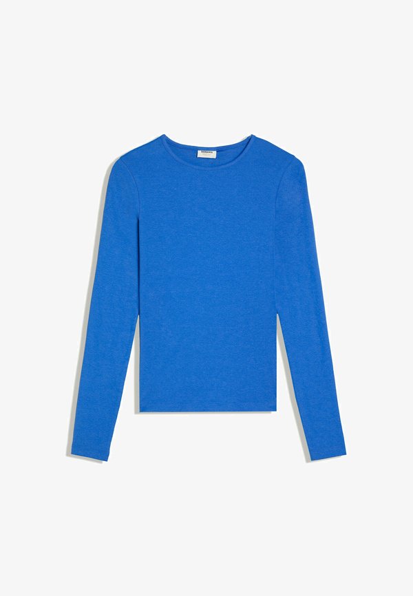 Bershka LONG SLEEVE ROUND NECK - T-SHIRT - Long sleeved top - blue