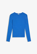 Bershka LONG SLEEVE ROUND NECK - T-SHIRT - Long sleeved top - blue