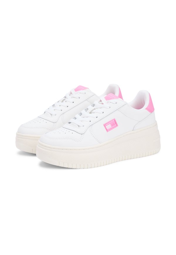 Tommy Jeans FINE CLEAT PLATFORM BASKETBALL TRAINERS WITH LEATHER