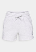 adidas Sportswear ESSENTIALS SMALL LOGO FEEL COZY SHORTS - Sports shorts - light grey heather/white