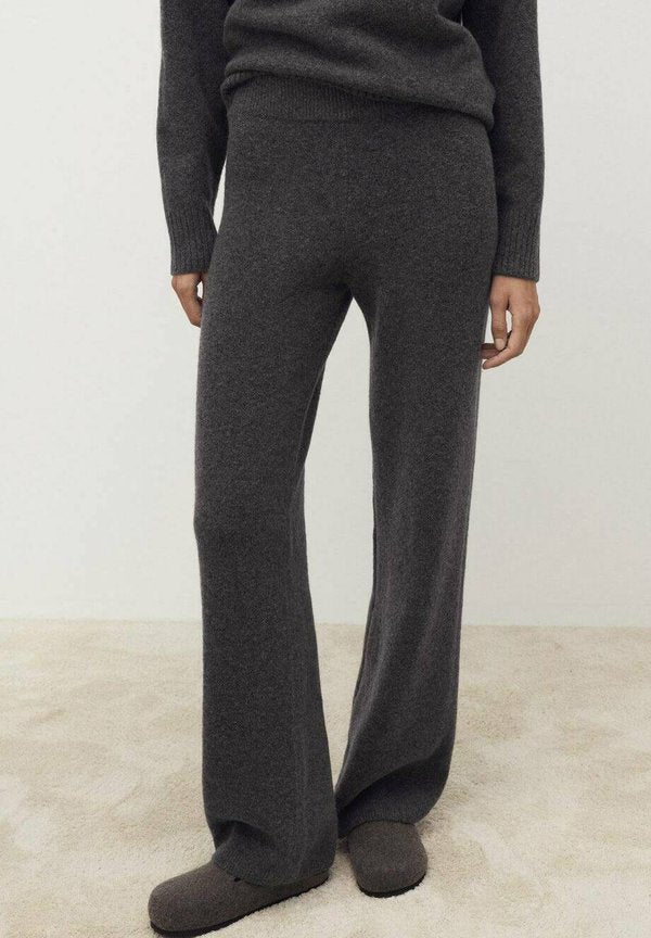Mango STRAIGHT - Trousers - anthracite