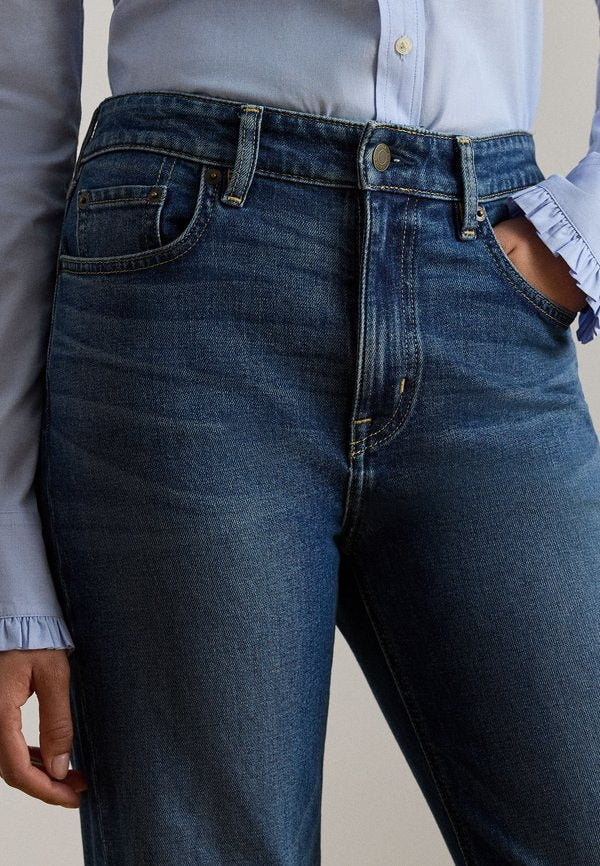 Lauren Ralph Lauren Petite HIGH-RISE STRAIGHT WIDE-LEG JEAN