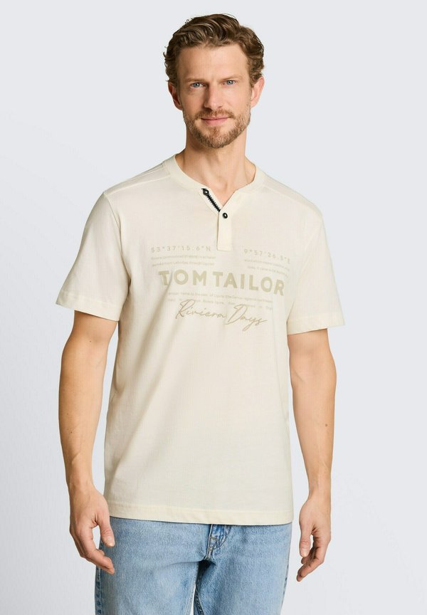 TOM TAILOR TOM TAILOR T-SHIRT HENLEY T-SHIRT IM USED-LOOK