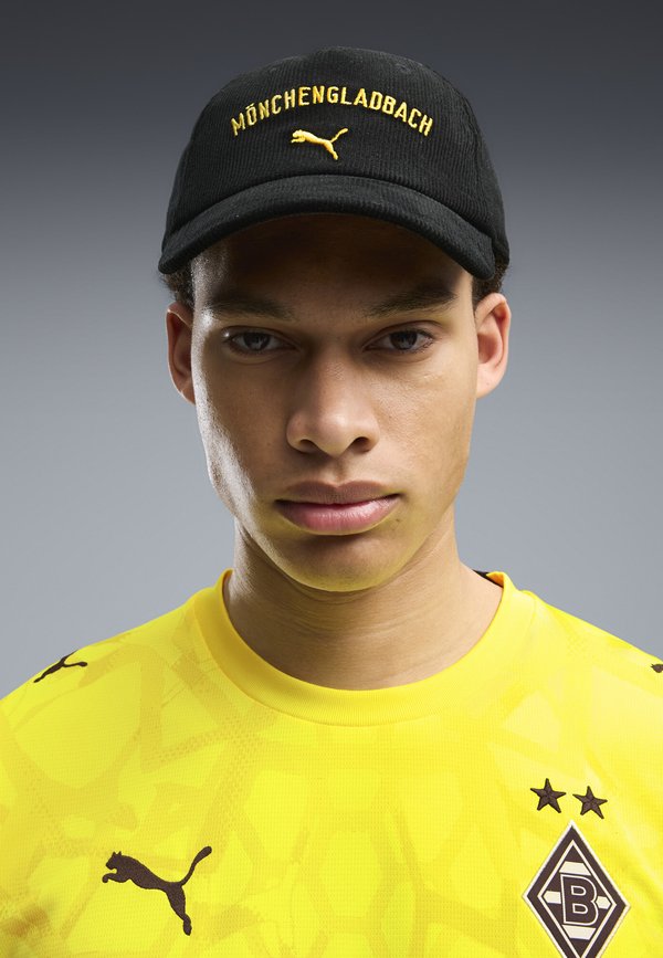 Puma BORUSSIA MÖNCHENGLADBACH FTBLCULTURE CAP AUS KORD UNISEX - Cap - black-archive green