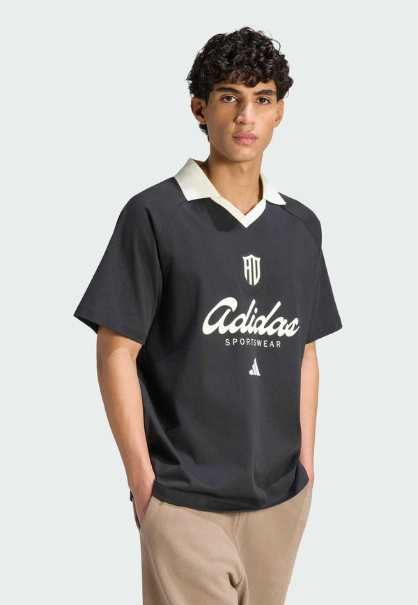 adidas Sportswear ADIDAS SPORTSWEAR LUX TIRO SCRIPT GRAPHIC POLO T-SHIRT - Polo shirt - black/off white