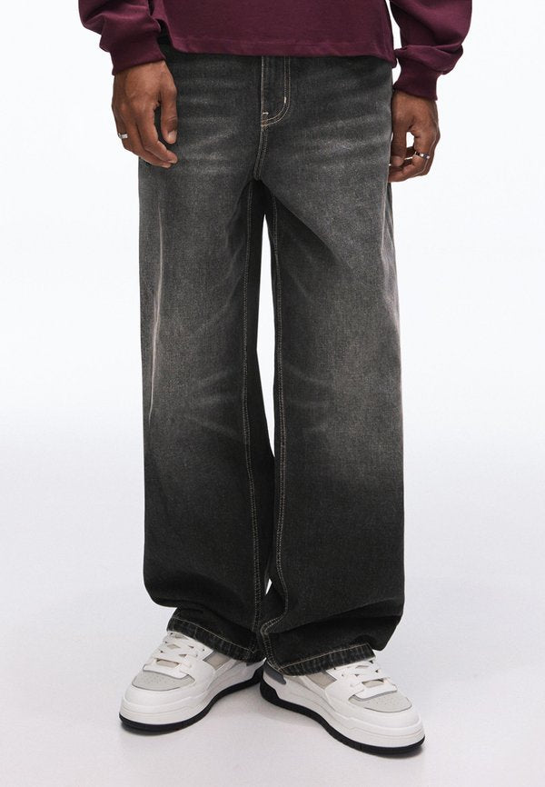 Bershka SUPER  - Baggy Jeans - black