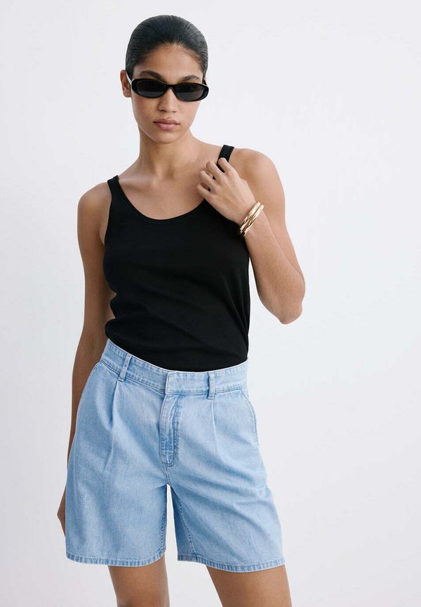 Mango ADULT - Denim shorts - light blue