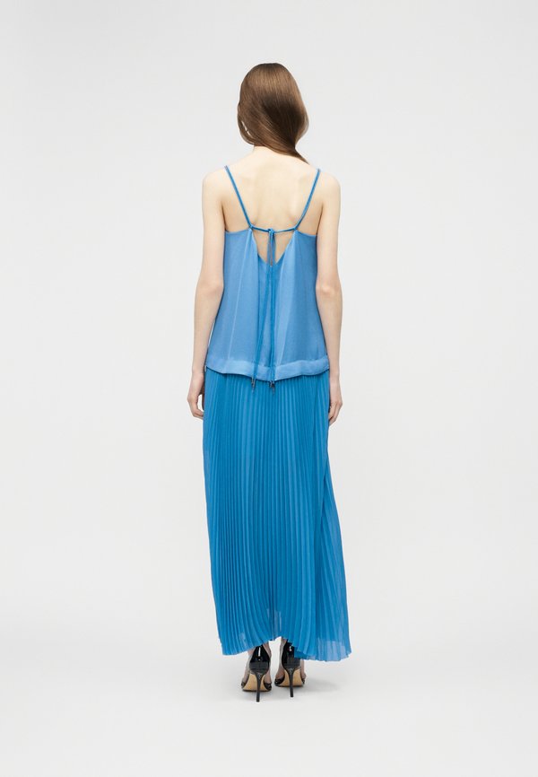 KARL LAGERFELD ROPE DETAIL PLEATED DRESS