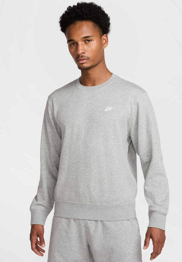 Nike Sportswear M NK CLUB FT CREW - Sweatshirt - dark grey heather light smoke grey white