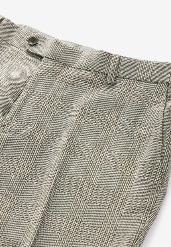 Next Signature Empire Mills 100% Wool Check Suit Trousers Slim Fit