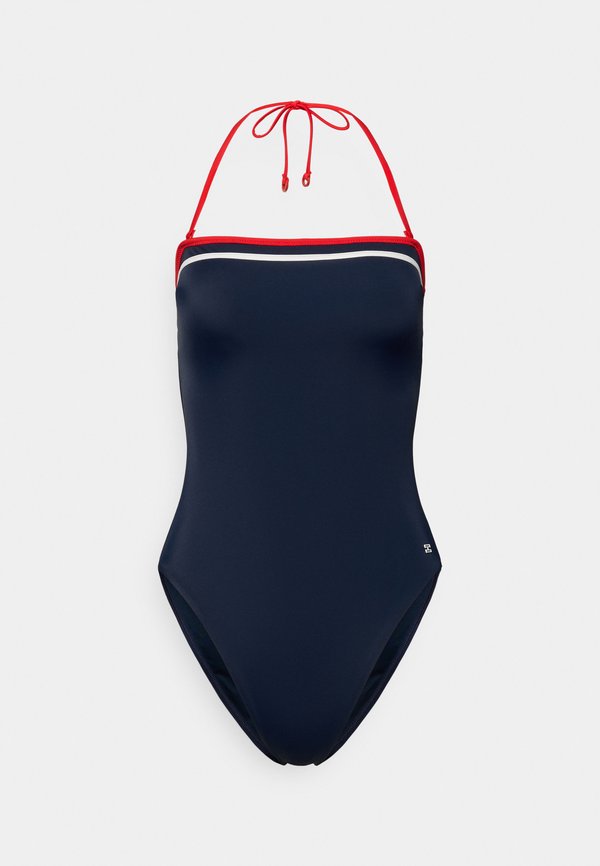 Tommy Hilfiger CLASSIC HALTERNECK BANDEAU HIGH-CUT SWIMSUIT