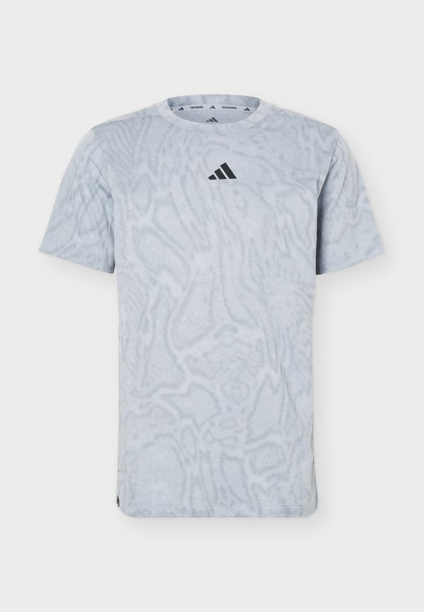 adidas Performance D4T POWER TEE - Print T-shirt - halo silver-coloured/grey