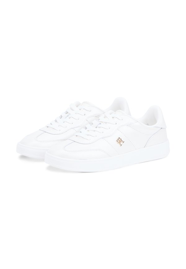 Tommy Hilfiger TH MONOGRAM METALLIC TRAINERS WITH LEATHER