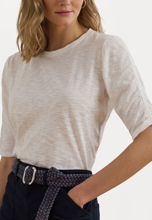Lauren Ralph Lauren SLUB COTTON JERSEY ELBOW SLEEVE T-SHIRT