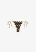 Bershka POLKA DOT THONG  BRIEFS  - Bikini bottoms - dark brown