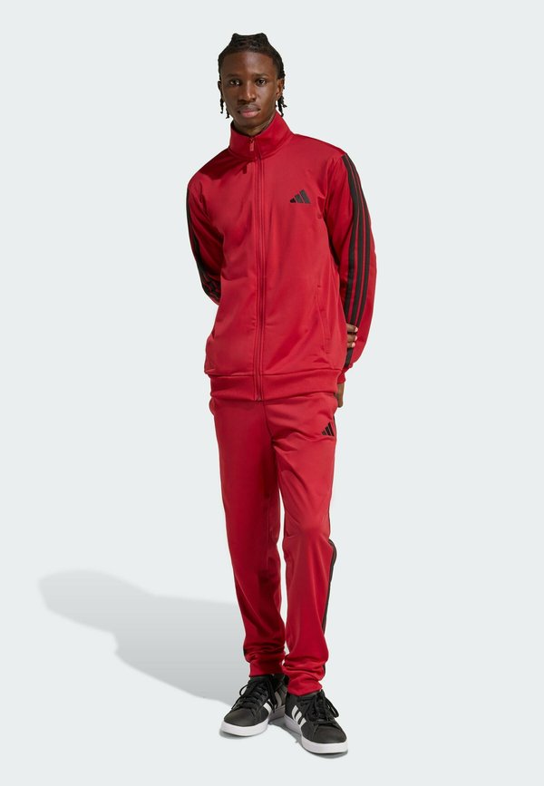 adidas Sportswear 3 STRIPES SET - Tracksuit - active maroon