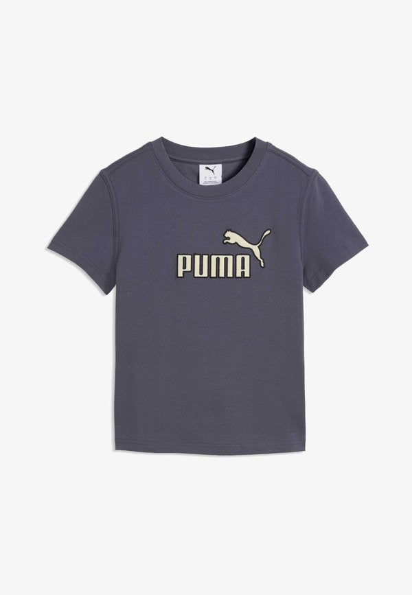 Puma ESSENTIALS ELEVATED NO. 1 LOGO SLIM T-SHIRT - Print T-shirt - inky depths