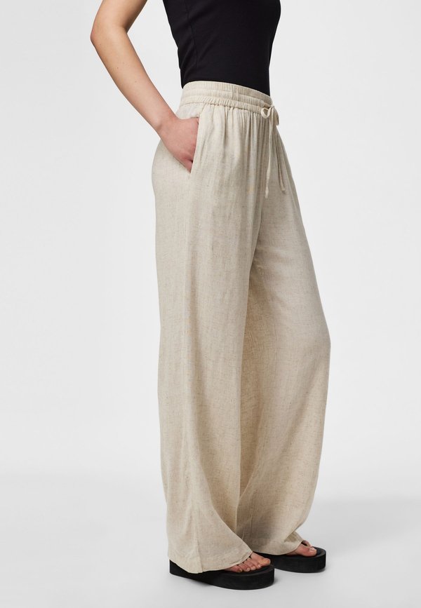 Pieces Wide-leg PCPIA LINEN BLEND