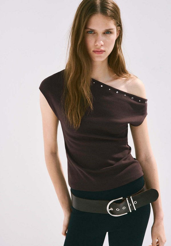 Mango ADULT - Print T-shirt - brown