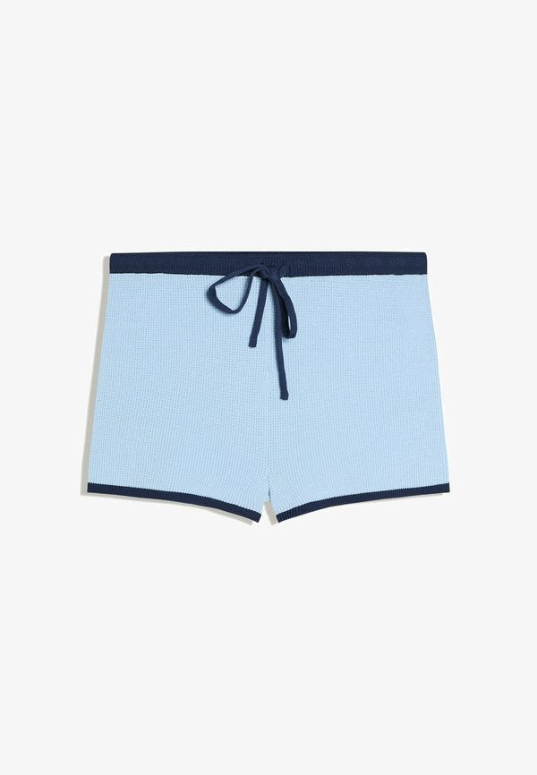 Bershka CONTRAST PIPING - SHORTS - Shorts - light blue