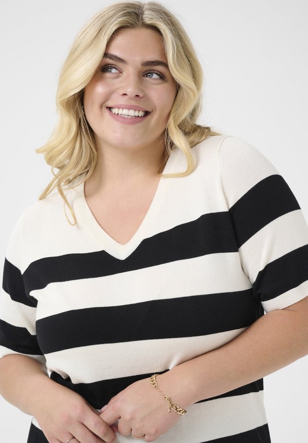 Kaffe Curve KCLIZZY STRIPED V-NECK