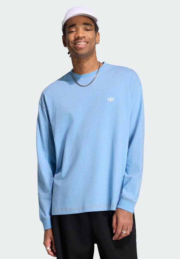 adidas Originals ADIDAS ORIGINALS TREFOIL ESSENTIALS MELANGE LONG SLEEVE TEE - Long sleeved top - light blue mel