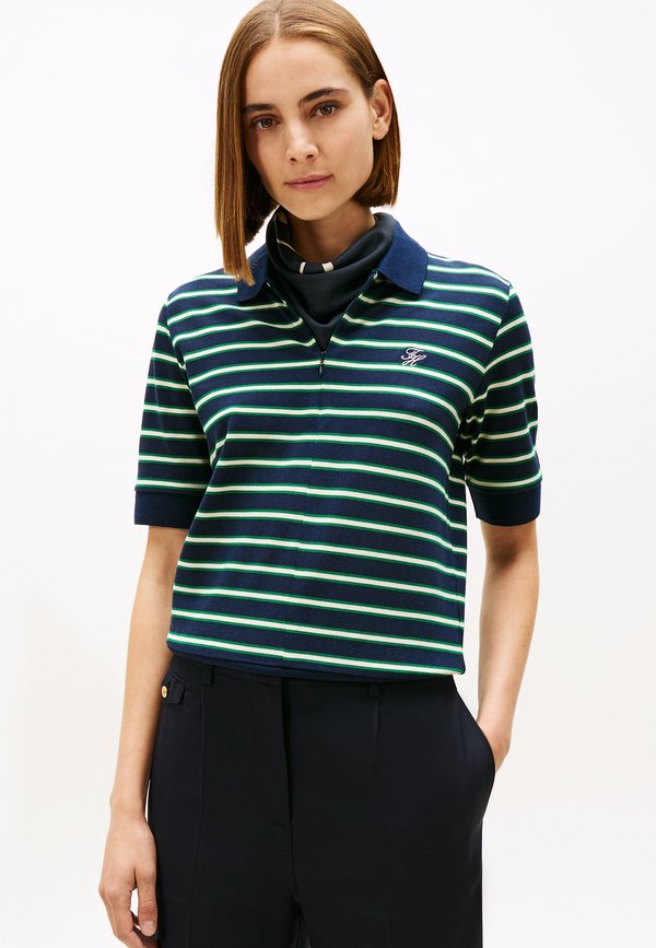 Tommy Hilfiger REGULAR FIT PIQUE ZIP POLO SHIRT