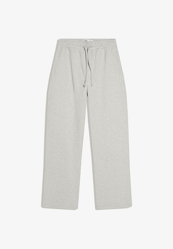 Bershka WIDE-LEG - Tracksuit bottoms - dark grey