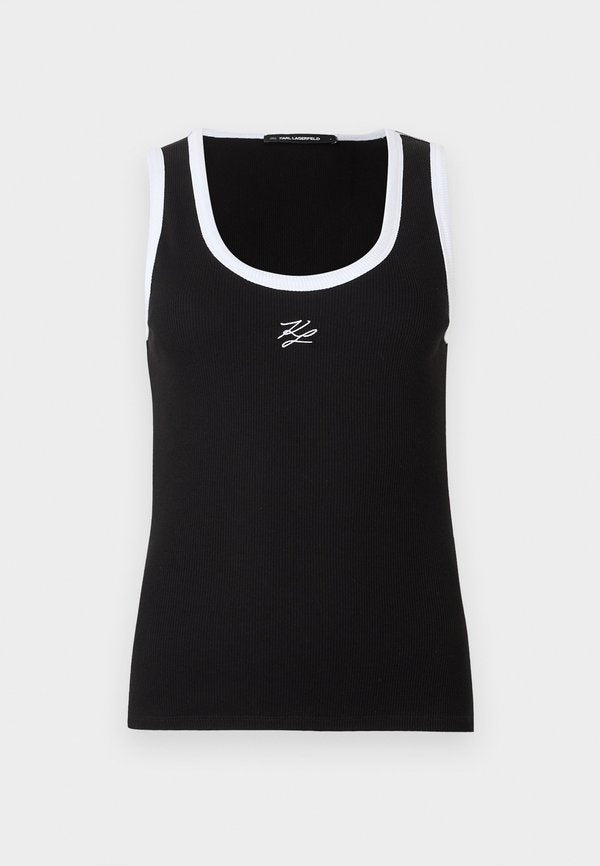 KARL LAGERFELD AUTOGRAPH LOGO TANK