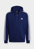 adidas Sportswear ESSENTIALS 3 STRIPES FULL ZIP HOODIE - Zip-up sweatshirt - team navy blue 2/white