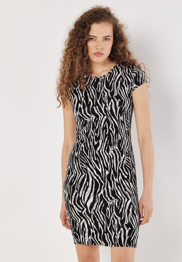 Apricot ABSTRACT STRIPE FITTED