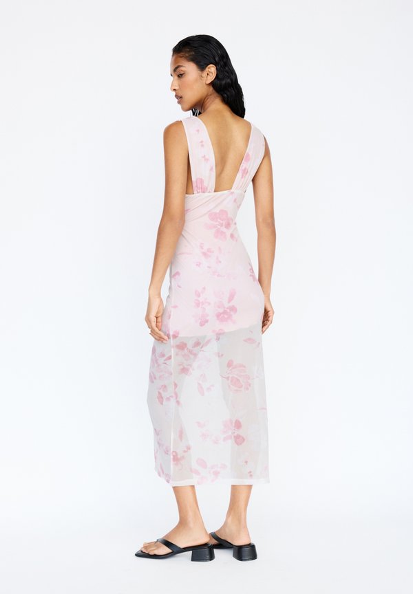 PULL&BEAR FLORAL HALTER MIDI