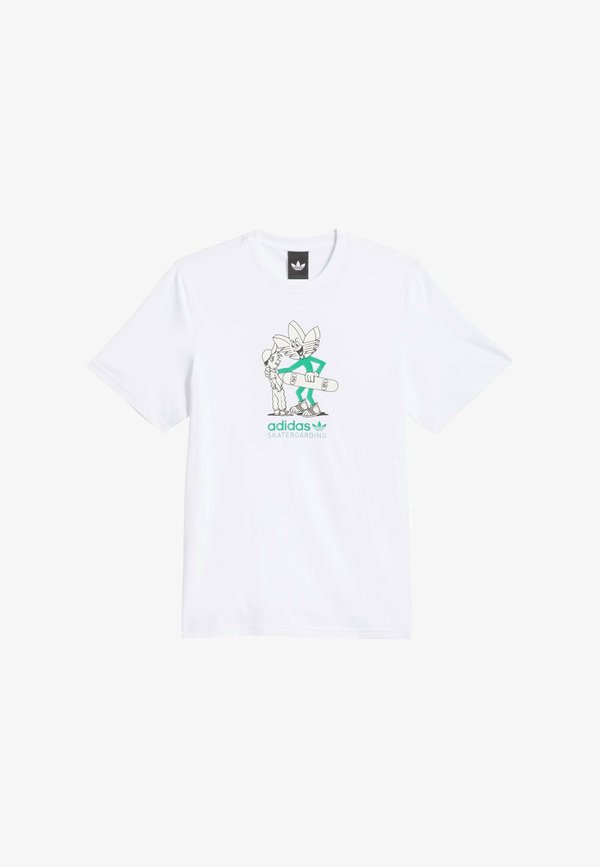 adidas Originals SKATEBOARDING PUSH TEE - Print T-shirt - white