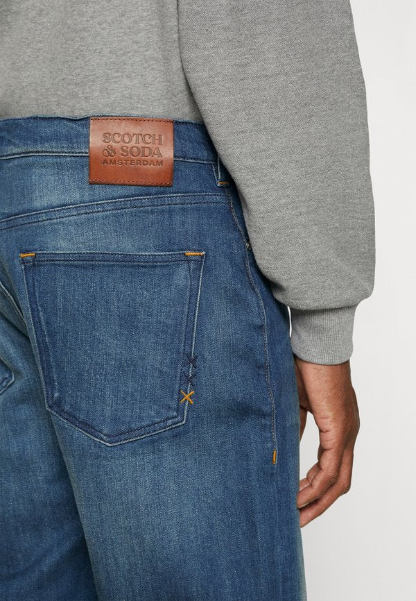 Scotch & Soda THE DROP REGULAR TAPER SCENIC BLAUW