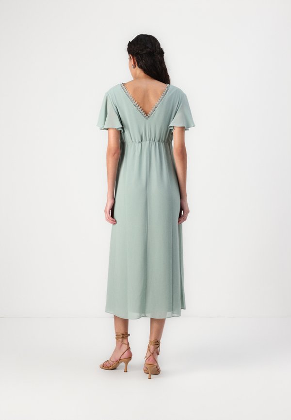 VILA VILILLA V NECK MIDI DRESS