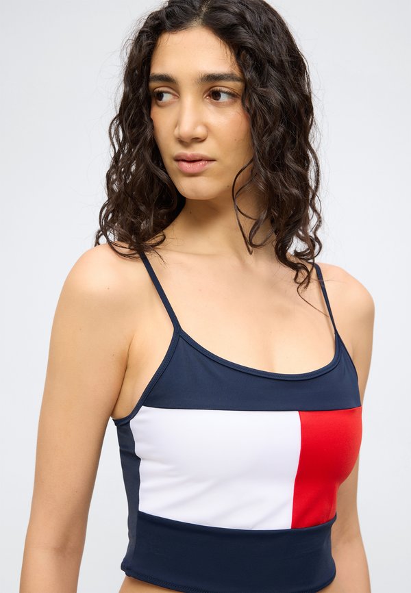 Tommy Hilfiger SIGNATURE COLOUR-BLOCKED TANKINI TOP