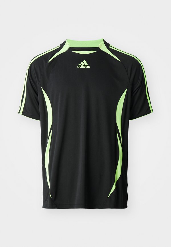 adidas Originals TEAMGEIST TEE - Print T-shirt - black/signal green