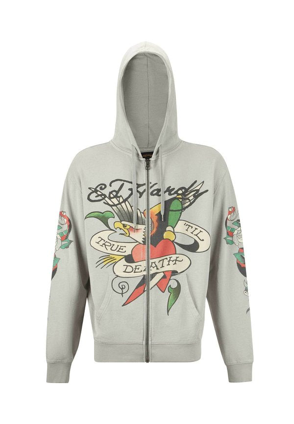Ed Hardy ED HARDY MENS TRUE SNAKE ZIP THROUGH HOODIE