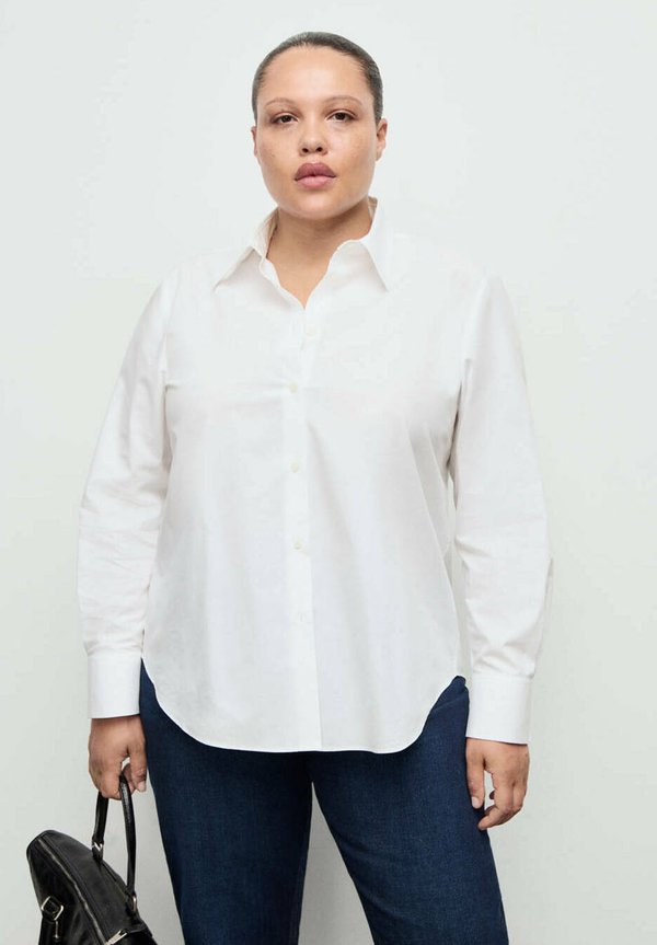 Mango ADULT - Button-down blouse - white