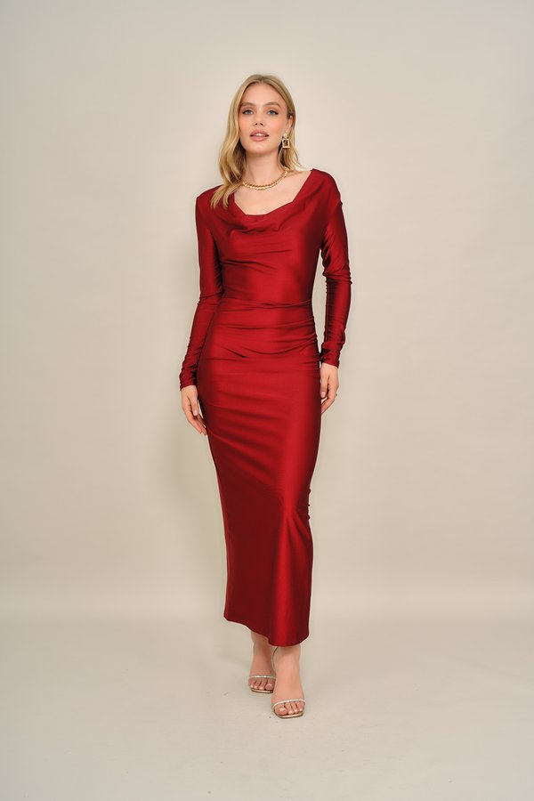 WAL G. WENDY COWL NECK LONG SLEEVE