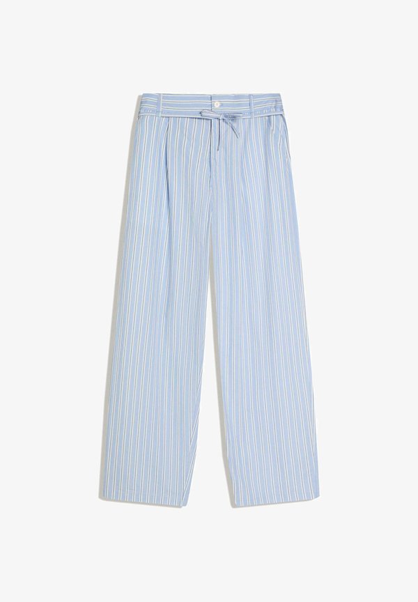 Bershka STRIPES SUPER BAGGY- TROUSERS - Trousers - dark blue