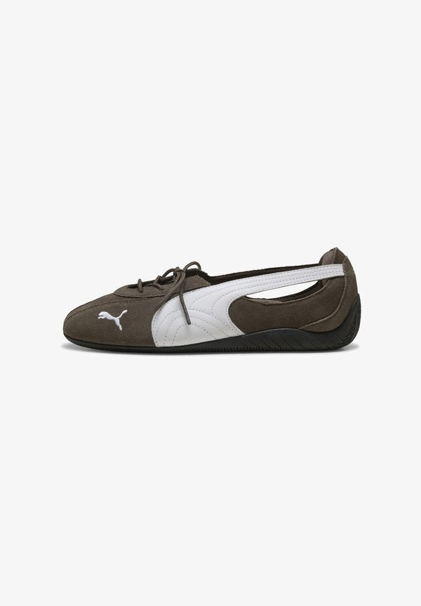 Puma SPEEDCAT NOVA - Ankle strap ballerina shoes - matte bronze-puma black