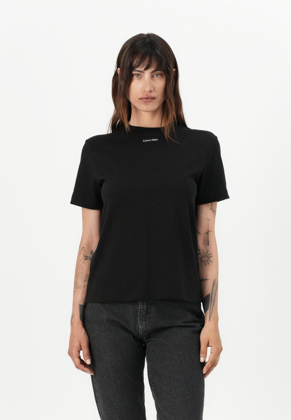 Calvin Klein CLASSIC LOGO TEE - Basic T-shirt - black