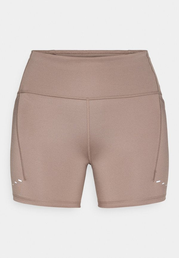 Nike Performance W NK DF SWIFT HR 4IN SHORT - Short running tights - mink brown