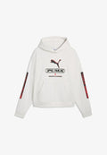 Puma PUMA SPORT BOXY GRAPHIC FLEECE HOODIE - Hoodie - white glow heather