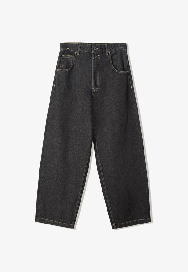 Bershka SUPER - Relaxed fit jeans - mottled dark grey